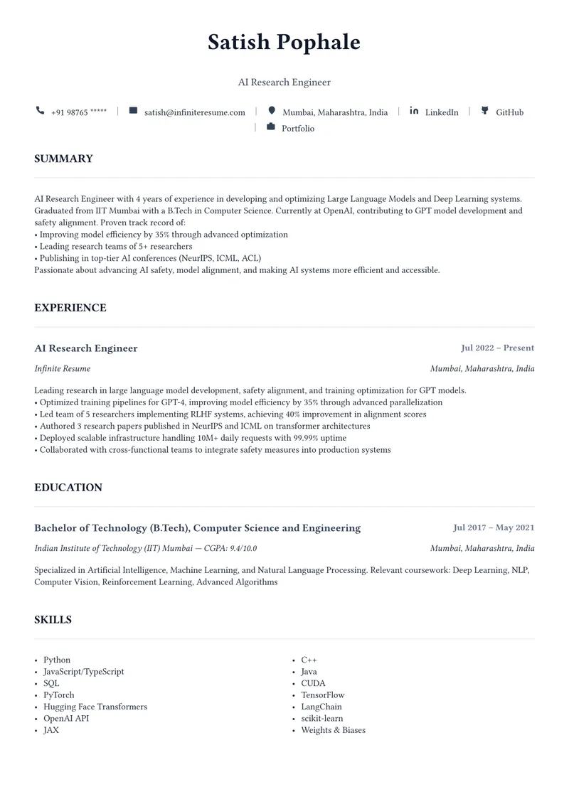 Classic Standard template preview