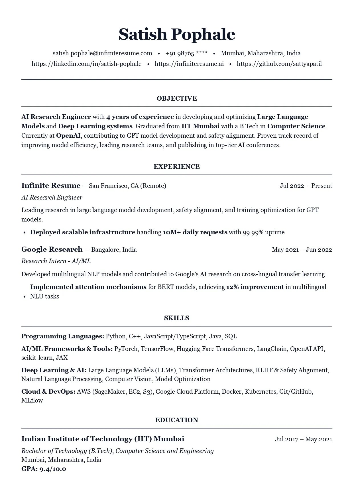 Ivy League template preview