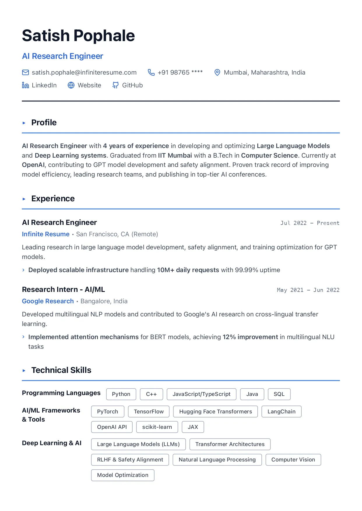 Tech template preview
