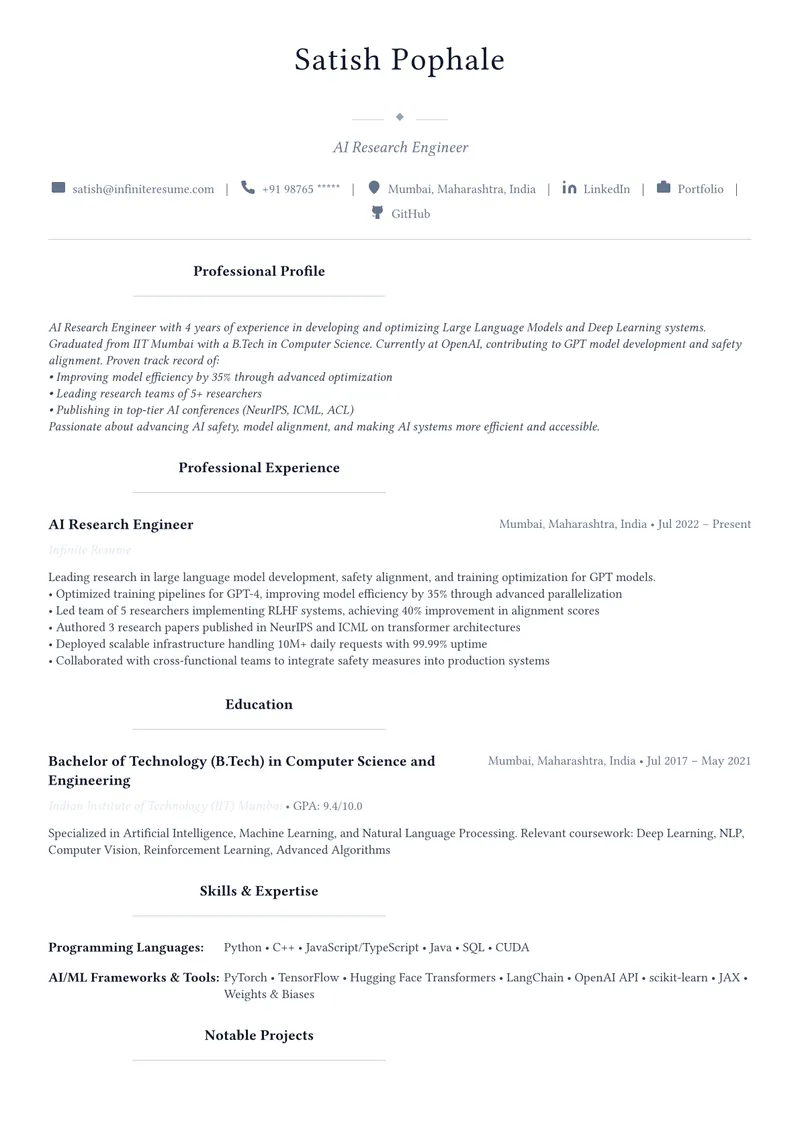 Elegant template preview