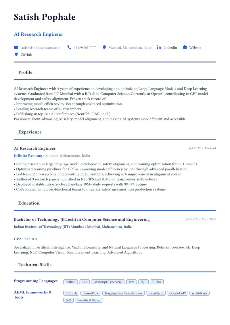 Tech template preview